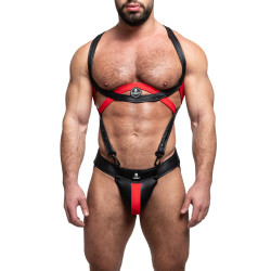 Sparta's Harness Ensemble Jock et Harnais NAUSICA Noir-Rouge